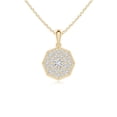 thumbnail image 1 of ANGARA Natural 0.16 Ct. Diamond Fashion Pendant Necklace in 14K Yellow Gold for Women with 18 Inch Chain, 1 of 7