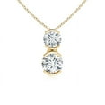 thumbnail image 1 of ANGARA Natural 0.16 Ct. Diamond Fashion Pendant Necklace in 14K Yellow Gold for Women with 18 Inch Chain, 1 of 8