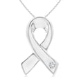 thumbnail image 1 of ANGARA Natural 0.16 Ct. Diamond Fashion Pendant Necklace in Sterling Silver for Women with 18 Inch Chain, 1 of 7