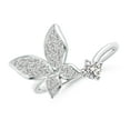 thumbnail image 1 of ANGARA Natural Diamond Butterfly Bypass Ring in 14K White Gold for Women (Size-3.5mm| Color-I-J| Clarity-I1-I2) | April Birthstone, Anniversary, Jewelry Gift for Women | Natural Diamond Ring, 1 of 9