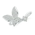 thumbnail image 1 of ANGARA Natural Diamond Butterfly Bypass Ring in 14K White Gold for Women (Size-3.5mm | Color-H | Clarity-SI2) | April Birthstone, Birthday, Anniversary, Jewelry Gift for Women | Natural Diamond Ring, 1 of 9