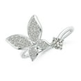 thumbnail image 1 of ANGARA Natural Diamond Butterfly Bypass Ring in 14K White Gold for Women (Size-3.5mm | Color-K | Clarity-I3) | April Birthstone, Birthday, Anniversary, Jewelry Gift for Women | Natural Diamond Ring, 1 of 9