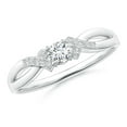thumbnail image 1 of ANGARA Natural 0.16 Ct. Diamond Infinity Ring in Sterling Silver for Women (Ring Size: 8), 1 of 8