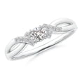 thumbnail image 1 of ANGARA Natural 0.16 Ct. Diamond Infinity Ring in Sterling Silver for Women (Ring Size: 9.5), 1 of 8