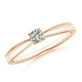 thumbnail image 1 of ANGARA Natural Reverse Tapered Diamond Solitaire Ring in 14K Rose Gold for Women (Size-3.5mm| Color-K| Clarity-I3) | April Birthstone, Anniversary, Jewelry Gift for Women | Natural Diamond Ring, 1 of 6