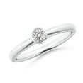thumbnail image 1 of ANGARA Natural 0.16 Ct. Diamond Solitaire Ring in 14K White Gold for Women (Ring Size: 11.5), 1 of 11