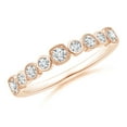 thumbnail image 1 of ANGARA Natural Diamond Stackable Fashion Ring with Milgrain in 14K Rose Gold for Women (Size-2.3mm| Color-G| Clarity-VS2) | April Birthstone, Anniversary Jewelry Gift for Women | Natural Diamond Ring, 1 of 10