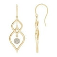 thumbnail image 1 of ANGARA Natural Diamond Cluster Earrings with Intertwined Leaf Frame in 14K Yellow Gold for Women (Size-1.4mm| Color-I-J| Clarity-I1-I2) | Anniversary Jewelry Gift for Women | Natural Diamond Earrings, 1 of 7