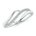 thumbnail image 1 of ANGARA Natural 0.17 Ct. Diamond Fashion Ring in 14K White Gold for Women (Ring Size: 3.5), 1 of 9