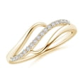 thumbnail image 1 of ANGARA Natural 0.17 Ct. Diamond Fashion Ring in 14K Yellow Gold for Women (Ring Size: 11.5), 1 of 9