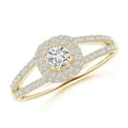 thumbnail image 1 of ANGARA Natural Diamond Ring with Accented Split Shank in 14K Yellow Gold for Women (Size-3.7mm| Color-H| Clarity-SI2) | April Birthstone, Anniversary, Jewelry Gift for Women | Natural Diamond Ring, 1 of 9