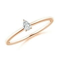thumbnail image 1 of ANGARA Natural Solitaire Diamond Engagement Ring in 14K Rose Gold for Women (Size-4x2.5mm| Color-H| Clarity-SI2) | April Birthstone, Anniversary, Jewelry Gift for Women | Natural Diamond Ring, 1 of 9