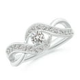 thumbnail image 1 of ANGARA Natural Diamond Infinity Promise Ring in 14K White Gold for Women (Size-3.7mm| Color-I-J| Clarity-I1-I2) | April Birthstone, Anniversary, Jewelry Gift for Women | Natural Diamond Ring, 1 of 10