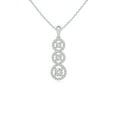 thumbnail image 1 of ANGARA Natural Diamond Floating Infinity Pendant in 14K White Gold for Women (Size-3.7mm| Color-H| Clarity-SI2) | April Birthstone, Anniversary, Jewelry Gift for Women | Natural Diamond Necklace, 1 of 7
