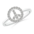 thumbnail image 1 of ANGARA Natural 0.19 Ct. Diamond Classic Ring in 14K White Gold for Women (Ring Size: 3), 1 of 8
