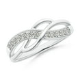thumbnail image 1 of ANGARA Natural Pave Set Diamond Multi-Row in 925 Sterling Silver for Women (Size-1.55mm| Color-K| Clarity-I3) | April Birthstone, Anniversary, Jewelry Gift for Women | Natural Diamond Ring, 1 of 10