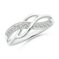 thumbnail image 1 of ANGARA Natural Pave Set Diamond Multi-Row in 925 Sterling Silver for Women (Size-1.55mm| Color-I-J| Clarity-I1-I2) | April Birthstone, Anniversary, Jewelry Gift for Women | Natural Diamond Ring, 1 of 11