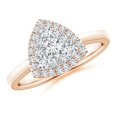 thumbnail image 1 of ANGARA Natural 0.19 Ct. Diamond Halo Ring in 14K Rose Gold for Women (Ring Size: 3.5), 1 of 9