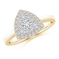 thumbnail image 1 of ANGARA Natural Trillion Composite Diamond Halo Ring in 14K Yellow Gold for Women (Size-3.75mm| Color-H| Clarity-SI2) | April Birthstone, Anniversary, Jewelry Gift for Women | Natural Diamond Ring, 1 of 8