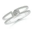 thumbnail image 1 of ANGARA Natural Tilted Marquise Diamond Split Shank Ring in 14K White Gold for Women (Size-5x3mm| Color-K| Clarity-I3) | April Birthstone, Anniversary, Jewelry Gift for Women | Natural Diamond Ring, 1 of 8