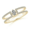 thumbnail image 1 of ANGARA Natural 0.2 Ct. Diamond Classic Stackable Ring in 14K Yellow Gold for Women (Ring Size: 11.5), 1 of 9