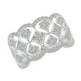 thumbnail image 1 of ANGARA Natural Inspired Diamond Garl& Anniversary Ring in 14K White Gold for Women (Size-1.3mm| Color-K| Clarity-I3) | April Birthstone, Anniversary, Jewelry Gift for Women | Natural Diamond Ring, 1 of 9
