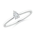 thumbnail image 1 of ANGARA Natural 0.2 Ct. Diamond Solitaire Engagement Ring in 14K White Gold for Women (Ring Size: 3), 1 of 9