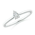 thumbnail image 1 of ANGARA Natural Solitaire Diamond Engagement Ring in 14K White Gold for Women (Size-5x3mm| Color-G| Clarity-VS2) | April Birthstone, Anniversary, Jewelry Gift for Women | Natural Diamond Ring, 1 of 8