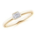 thumbnail image 1 of ANGARA Natural Emerald-Cut Diamond Solitaire Ring in 14K Yellow Gold for Women (Size-4x3mm| Color-H| Clarity-SI2) | April Birthstone, Anniversary, Jewelry Gift for Women | Natural Diamond Ring, 1 of 9
