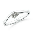 thumbnail image 1 of ANGARA Natural 0.2 Ct. Diamond Solitaire Ring in Sterling Silver for Women (Ring Size: 10.5), 1 of 10