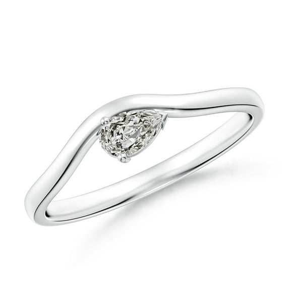 ANGARA Natural 0.2 Ct. Diamond Solitaire Ring in Sterling Silver for Women (Ring Size: 10.5)