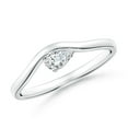 thumbnail image 1 of ANGARA Natural 0.2 Ct. Diamond Solitaire Ring in Sterling Silver for Women (Ring Size: 11.5), 1 of 10