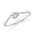 thumbnail image 1 of ANGARA Natural 0.2 Ct. Diamond Solitaire Ring in Sterling Silver for Women (Ring Size: 7.5), 1 of 10