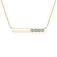 thumbnail image 1 of ANGARA Natural Prong-Set Diamond Bar Necklace in 14K Yellow Gold for Women (Size-2.3mm| Color-K| Clarity-I3) | April Birthstone, Anniversary, Jewelry Gift for Women | Natural Diamond Necklace, 1 of 7