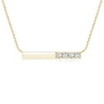 thumbnail image 1 of ANGARA Natural Prong-Set Diamond Bar Necklace in 14K Yellow Gold for Women (Size-2.3mm| Color-G| Clarity-VS2) | April Birthstone, Anniversary, Jewelry Gift for Women | Natural Diamond Necklace, 1 of 7