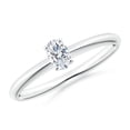 thumbnail image 1 of ANGARA Natural Oval Diamond Solitaire Engagement Ring in 14K White Gold for Women (Size-5x3mm| Color-G| Clarity-VS2) | April Birthstone, Anniversary, Jewelry Gift for Women | Natural Diamond Ring, 1 of 9