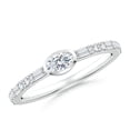thumbnail image 1 of ANGARA Natural 0.21 Ct. Diamond Solitaire Ring in 14K White Gold for Women (Ring Size: 12), 1 of 10