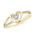 thumbnail image 1 of ANGARA Natural 0.22 Ct. Diamond Promise Promise Ring in 14K Yellow Gold for Women (Ring Size: 3), 1 of 9
