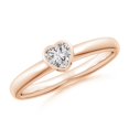 thumbnail image 1 of ANGARA Natural Solitaire Heart Diamond Promise Ring in 14K Rose Gold for Women (Size-4mm| Color-I-J| Clarity-I1-I2) | April Birthstone, Anniversary, Jewelry Gift for Women | Natural Diamond Ring, 1 of 9