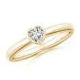 thumbnail image 1 of ANGARA Natural 0.22 Ct. Diamond Solitaire Promise Ring in 14K Yellow Gold for Women (Ring Size: 3), 1 of 9