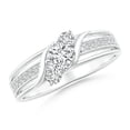 thumbnail image 1 of ANGARA Natural 0.23 Ct. Diamond Fashion Ring in 14K White Gold for Women (Ring Size: 3), 1 of 8