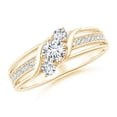 thumbnail image 1 of ANGARA Natural 0.23 Ct. Diamond Fashion Ring in 14K Yellow Gold for Women (Ring Size: 3.5), 1 of 8