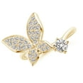 thumbnail image 1 of ANGARA Natural Diamond Butterfly Bypass Ring in 14K Yellow Gold for Women (Size-4mm| Color-I-J| Clarity-I1-I2) | April Birthstone, Birthday, Anniversary, Jewelry Gift for Women | Natural Diamond Ring, 1 of 9