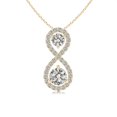 thumbnail image 1 of ANGARA Natural Double Diamond Infinity Pendant in 14K Yellow Gold for Women (Size-4mm| Color-K| Clarity-I3) | April Birthstone, Anniversary, Jewelry Gift for Women | Natural Diamond Necklace, 1 of 7