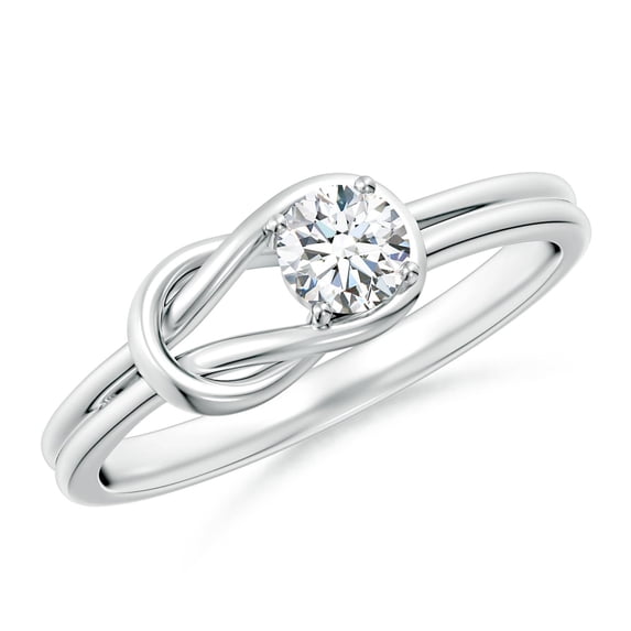 ANGARA Natural 0.23 Ct. Diamond Solitaire Ring in 14K White Gold for Women (Ring Size: 12)