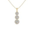 thumbnail image 1 of ANGARA Natural 3 Stone Graduated Diamond Pendant in 14K Yellow Gold for Women (Size-4mm| Color-K| Clarity-I3) | April Birthstone, Anniversary, Jewelry Gift for Women | Natural Diamond Necklace, 1 of 7