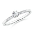 thumbnail image 1 of ANGARA Natural 0.25 Ct. Diamond Classic Engagement Ring in 14K White Gold for Women (Ring Size: 3), 1 of 10