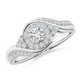 thumbnail image 1 of ANGARA Natural 0.25 Ct. Diamond Classic Engagement Ring in Sterling Silver for Women (Ring Size: 3), 1 of 9