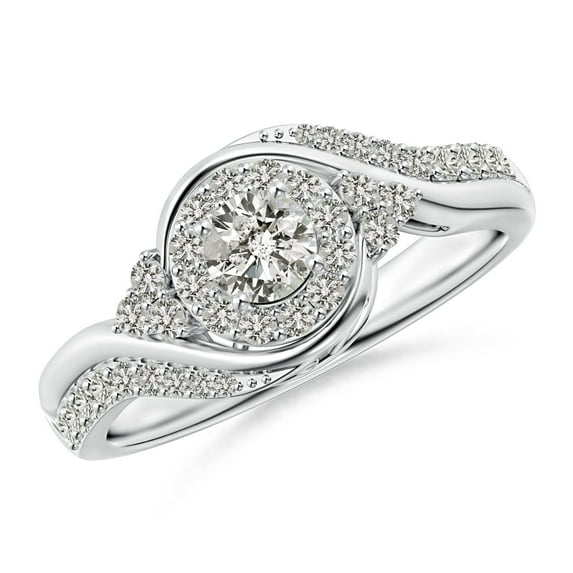 ANGARA Natural 0.25 Ct. Diamond Classic Engagement Ring in Sterling Silver for Women (Ring Size: 6.5)