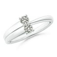 thumbnail image 1 of ANGARA Natural 0.25 Ct. Diamond Fashion Ring in Sterling Silver for Women (Ring Size: 12), 1 of 8
